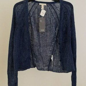 Eileen Fisher Linen Delave Denim Blue Women Cardigan XXS SML NWT $218